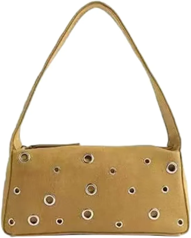 Vintage Suede Hobo Bags for Women Y2k Purses for Women 90s Underarm Shoulder Bag Slouchy Handbag Punk Purse Trendy