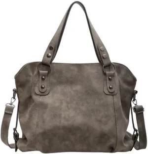 Vintage Tote Bag Y2k Leather Tote Bag Women Crossbody Bags Grunge Studded Purse Goth Accessories Brown Suede Handbag