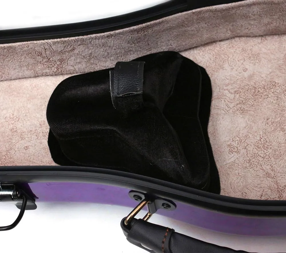 Violin Case 4/4 Full Size Carbon Fiber Box with Straps 2 Bows Holder Lightweight Violin Case Durable Carry Strong Violin Bags & Cases
