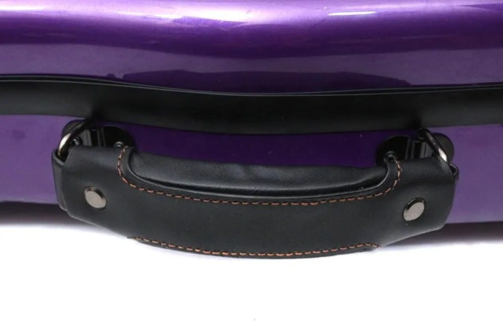 Violin Case 4/4 Full Size Carbon Fiber Box with Straps 2 Bows Holder Lightweight Violin Case Durable Carry Strong Violin Bags & Cases