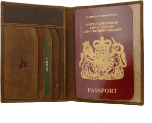 Visconti Soft Leather Secure RFID Blocking Passport Cover Wallet - POLO 2201, Oil Tan, One Size