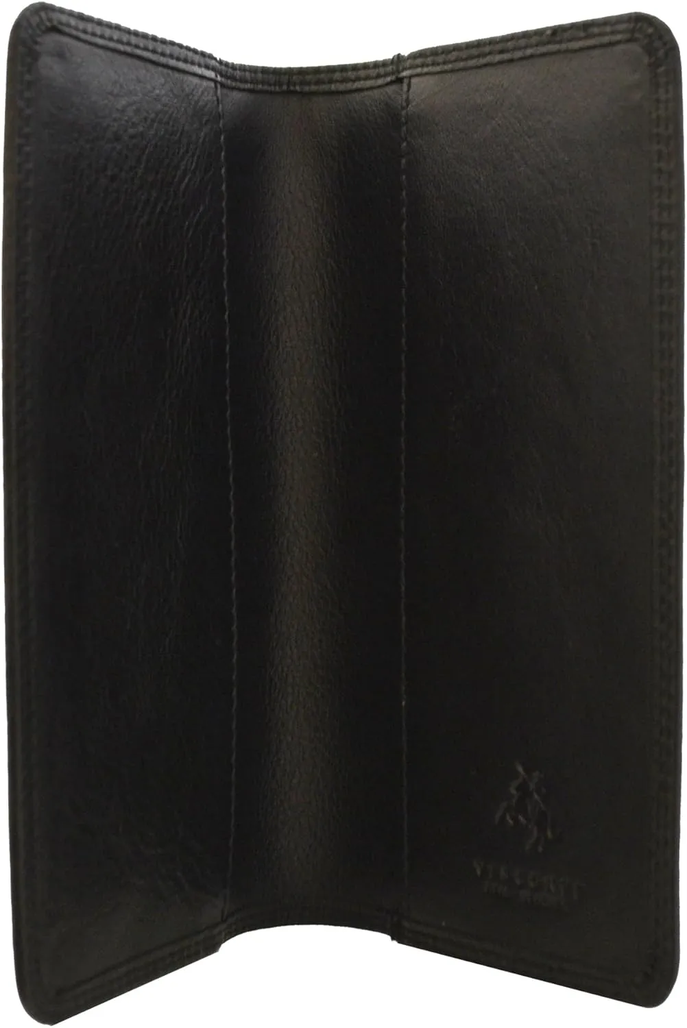 Visconti TC-7 Bifold Leather Checkbook Cover (Black)