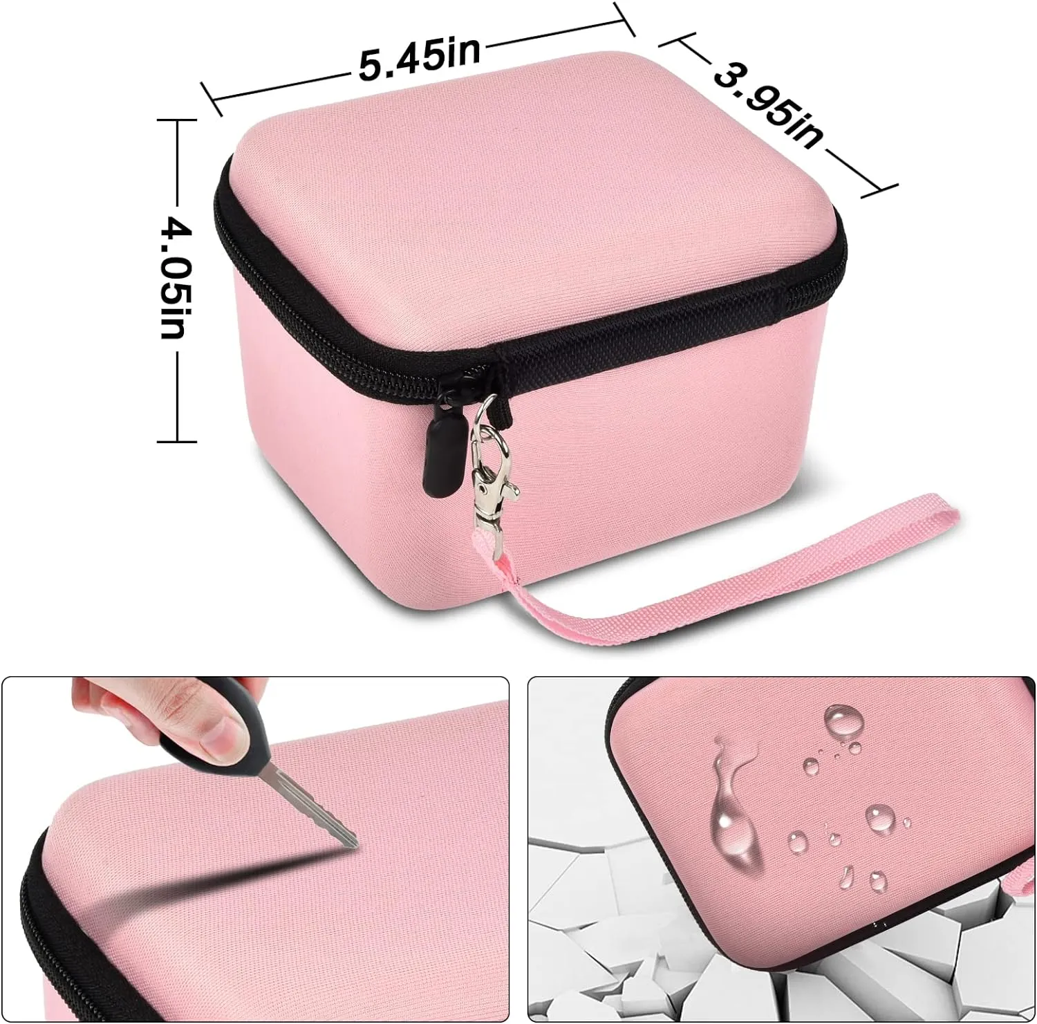 Vlogging Camera Case Compatible with Duluvulu/for TEBNGIHNM/for zheozeig/for Oiadek 4K Digital Cameras for Youtube. Vlog Camera Carrying Storage for Lens, Cable and Other Accessories - Pink