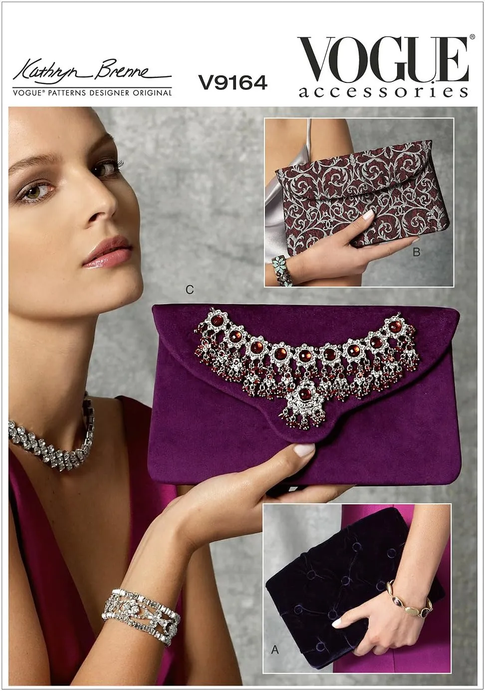 Vogue Patterns V9164 Clutch Bags, One Size