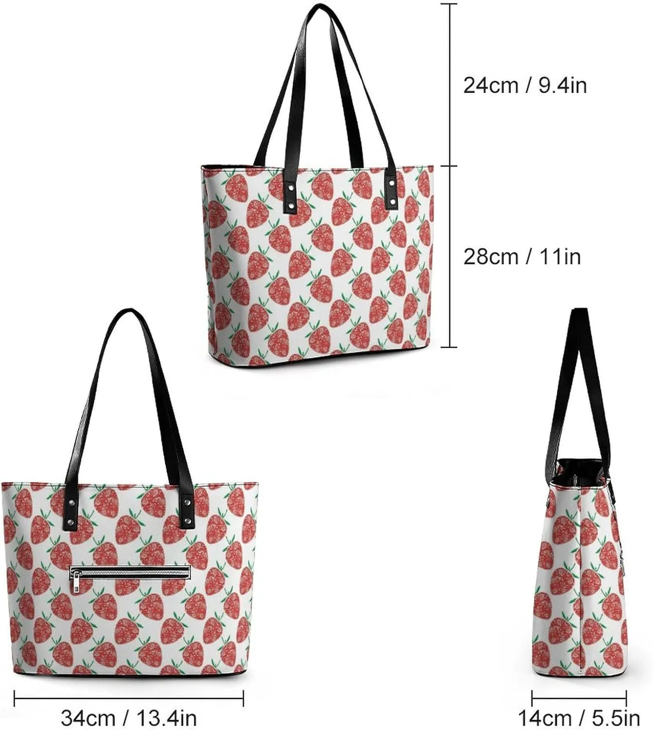Volleyball Black And White Leather Handbag Smooth Wrinkle Resistant Lightweight And Convenient