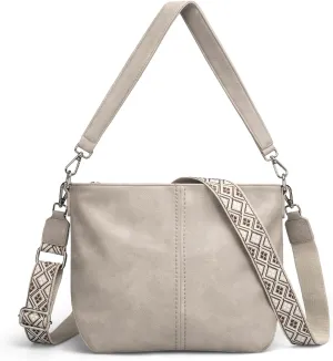VONAL Hobo Bags for Women, PU Leather Crossbody Purse Shoulder Handbag with Adjustable Crossbody Strap and Shoulder Strap