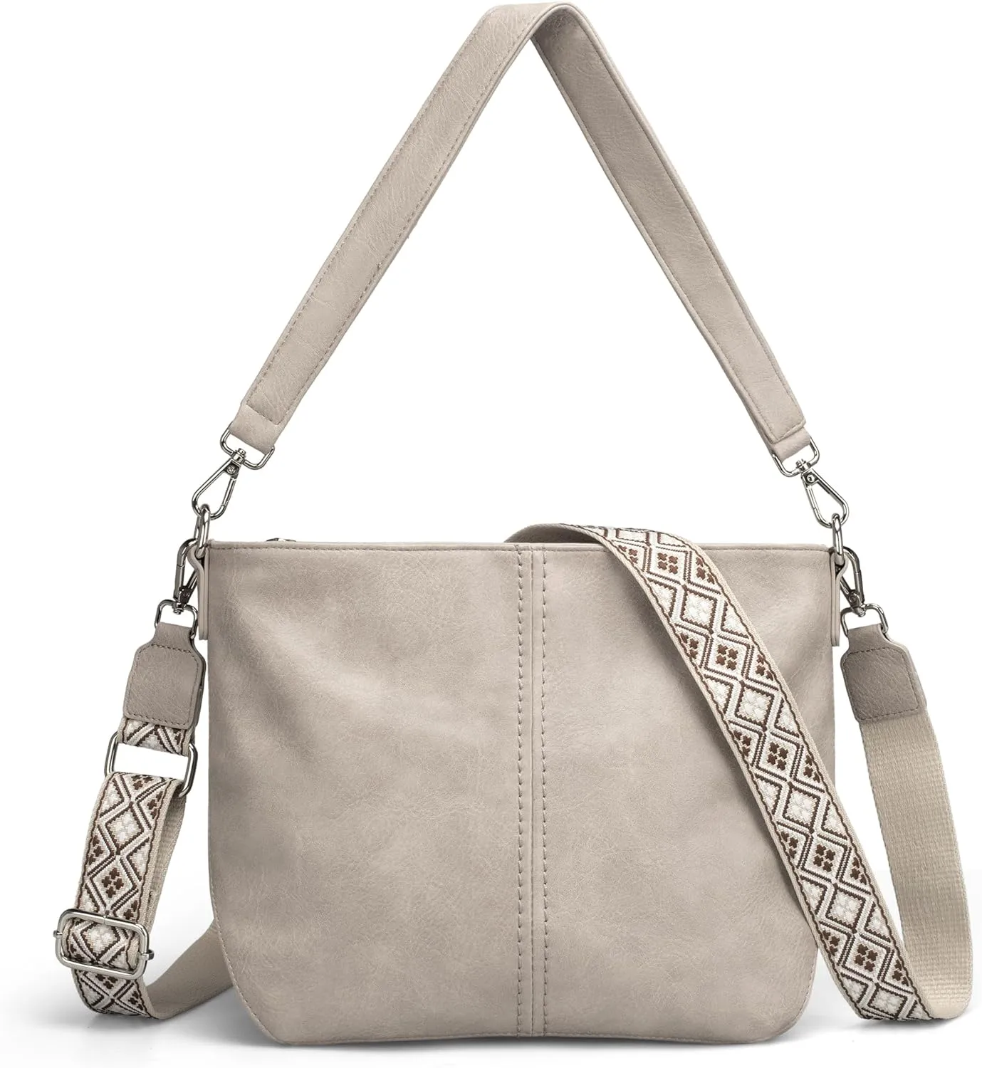VONAL Hobo Bags for Women, PU Leather Crossbody Purse Shoulder Handbag with Adjustable Crossbody Strap and Shoulder Strap