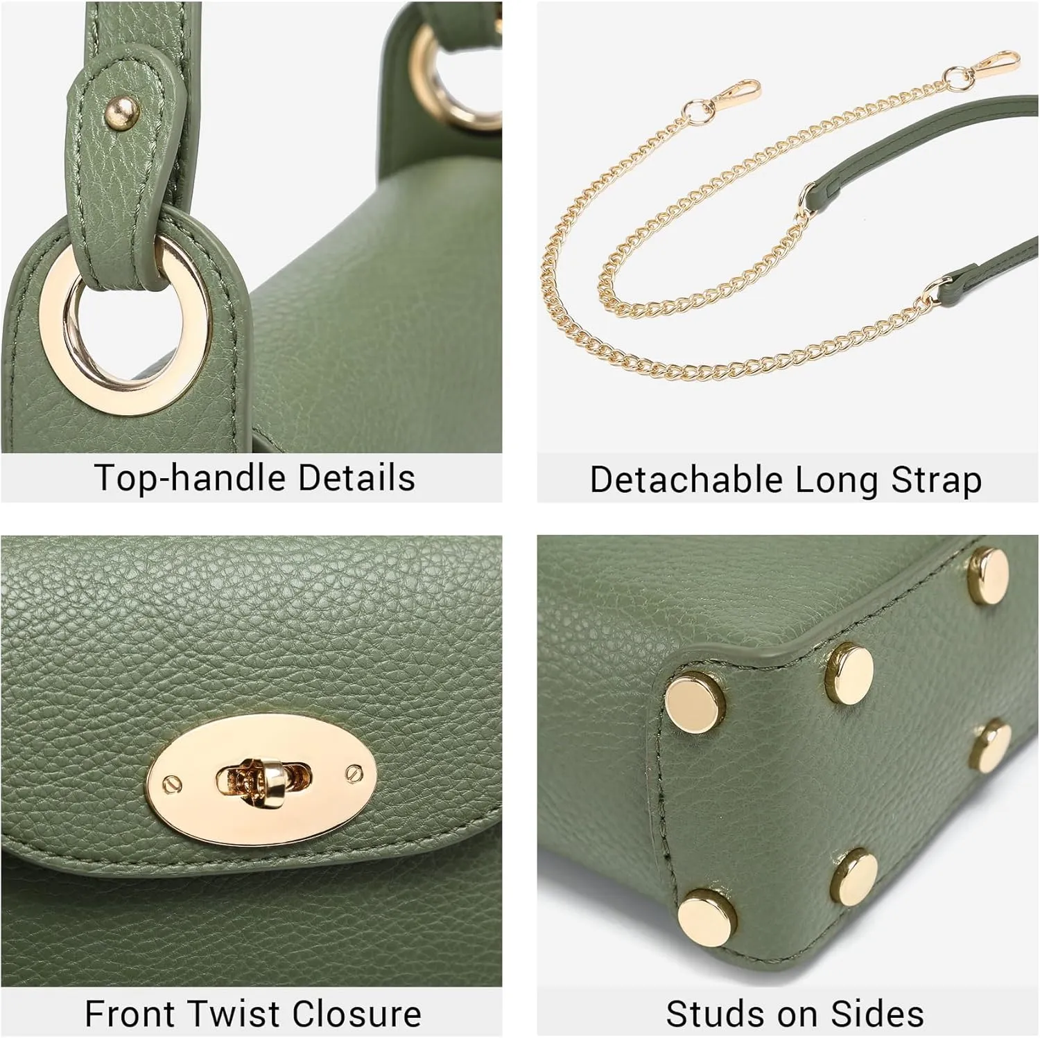 VONMAY Women Small Crossbody Bag Studded Evening Bags Clutch Purse Satchel Handbag for Wedding Prom Cocktail Party