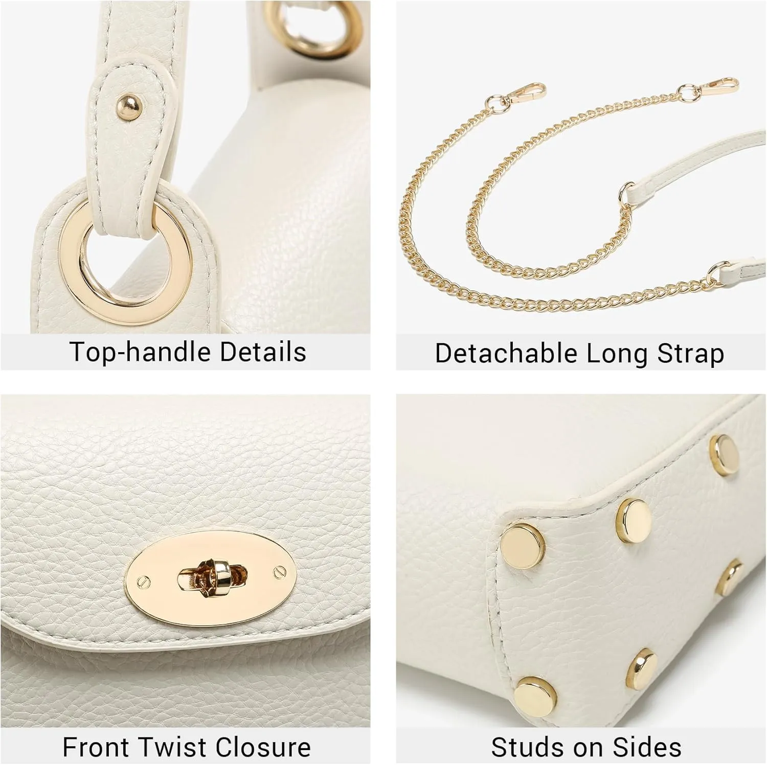VONMAY Women Small Crossbody Bag Studded Evening Bags Clutch Purse Satchel Handbag for Wedding Prom Cocktail Party