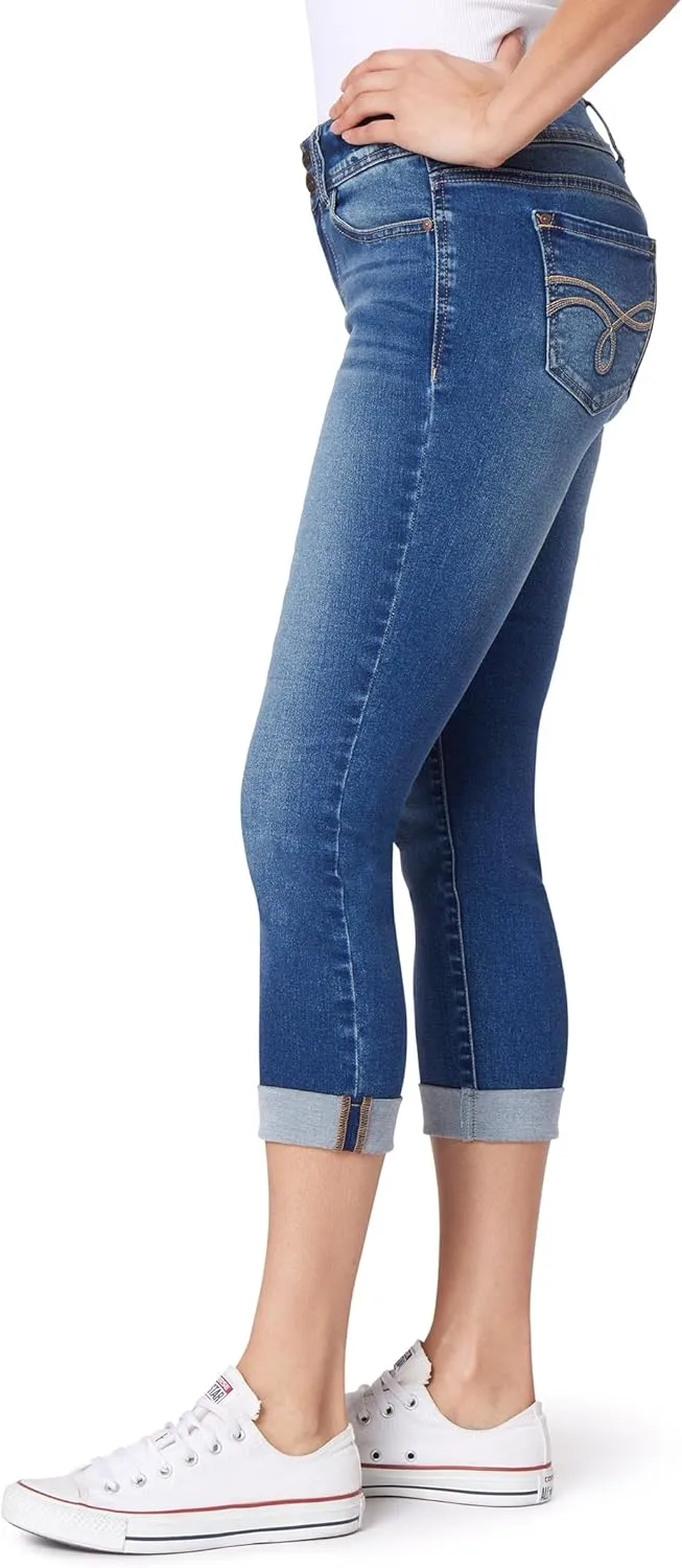 WallFlower Women's Ultra Crop Mid-Rise Insta Soft Juniors (Standard and Plus)