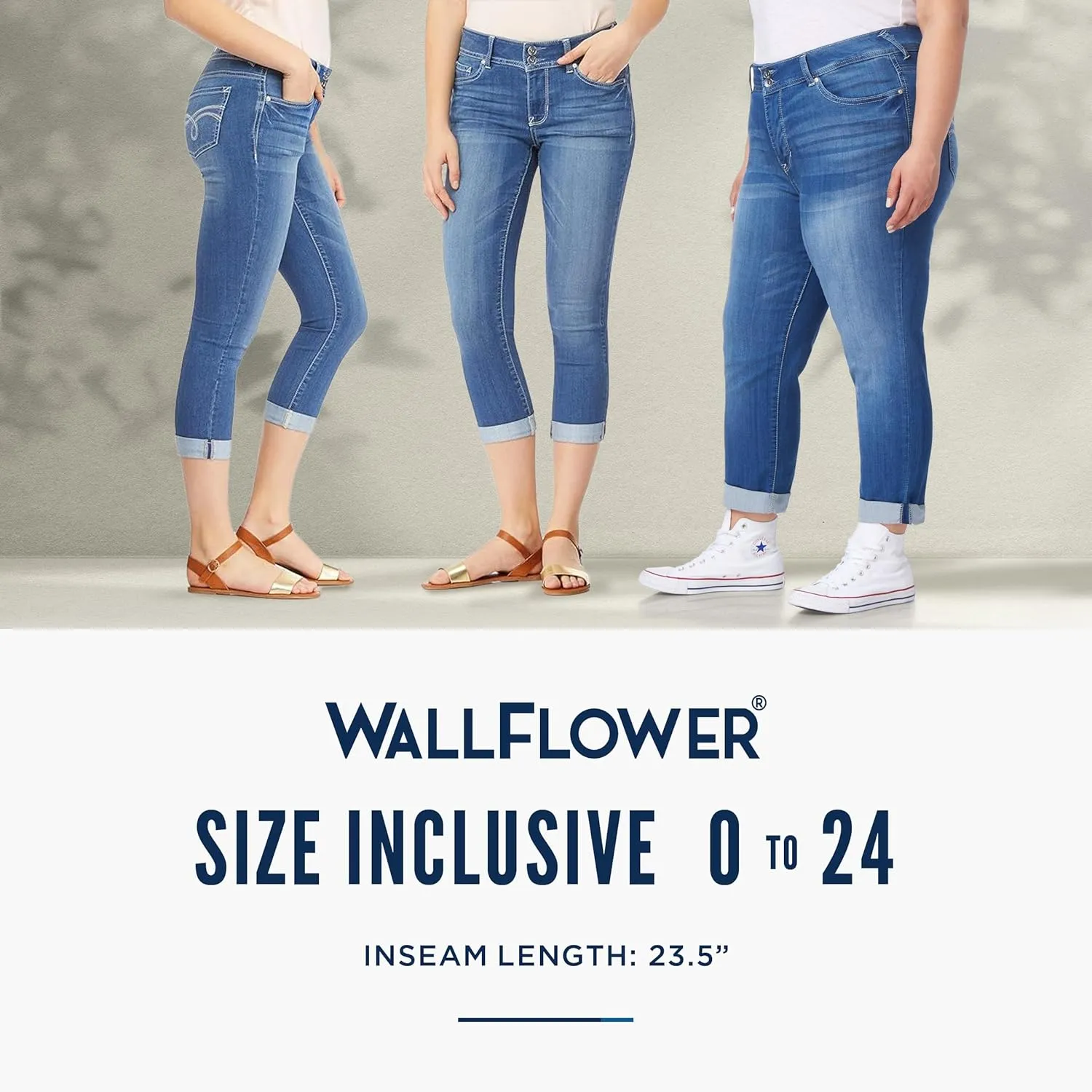 WallFlower Women's Ultra Crop Mid-Rise Insta Soft Juniors (Standard and Plus)