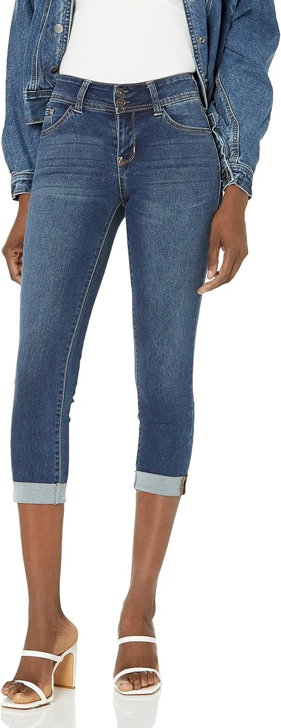 WallFlower Women's Ultra Crop Mid-Rise Insta Soft Juniors (Standard and Plus)