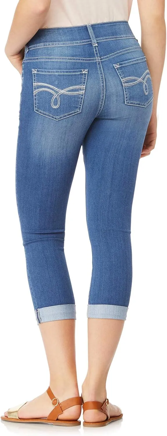 WallFlower Women's Ultra Crop Mid-Rise Insta Soft Juniors (Standard and Plus)