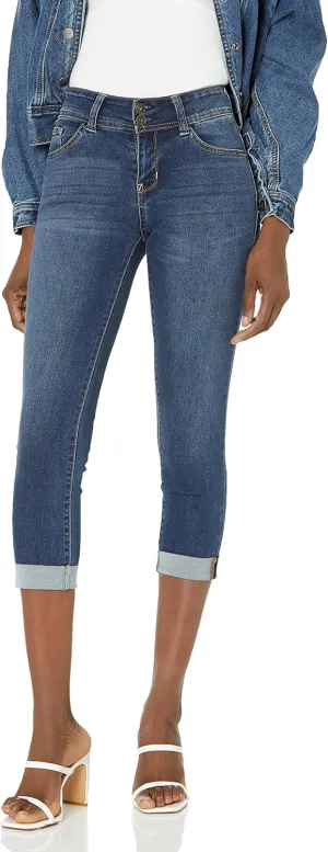 WallFlower Women's Ultra Crop Mid-Rise Insta Soft Juniors (Standard and Plus)