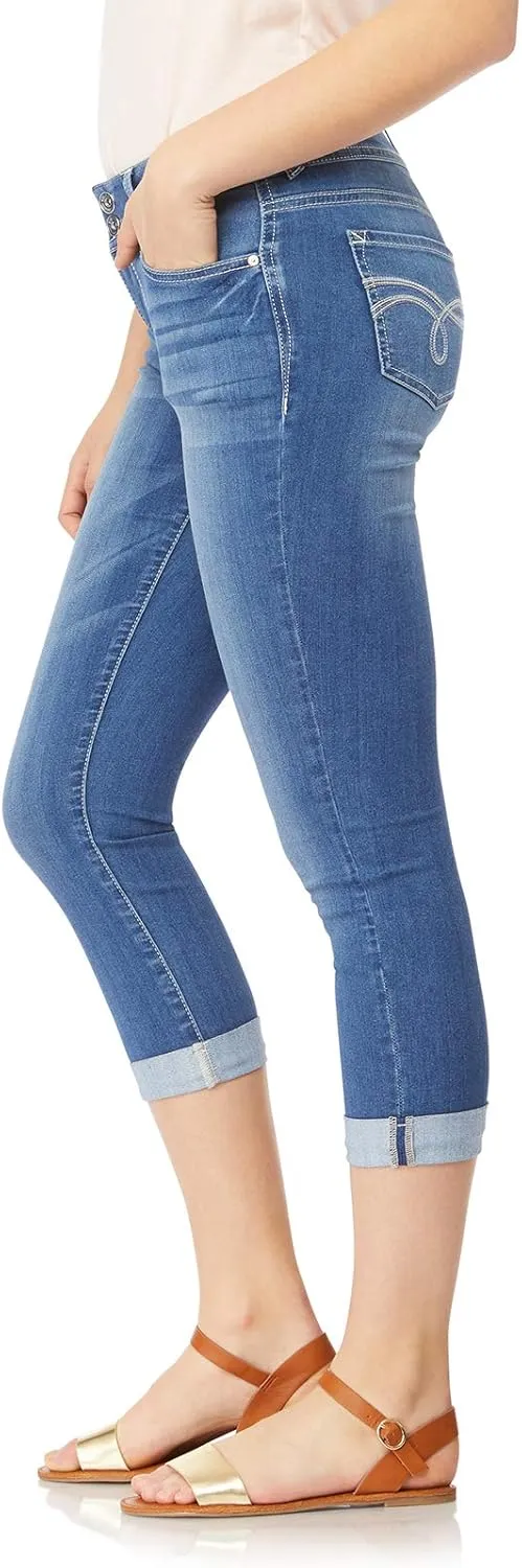 WallFlower Women's Ultra Crop Mid-Rise Insta Soft Juniors (Standard and Plus)