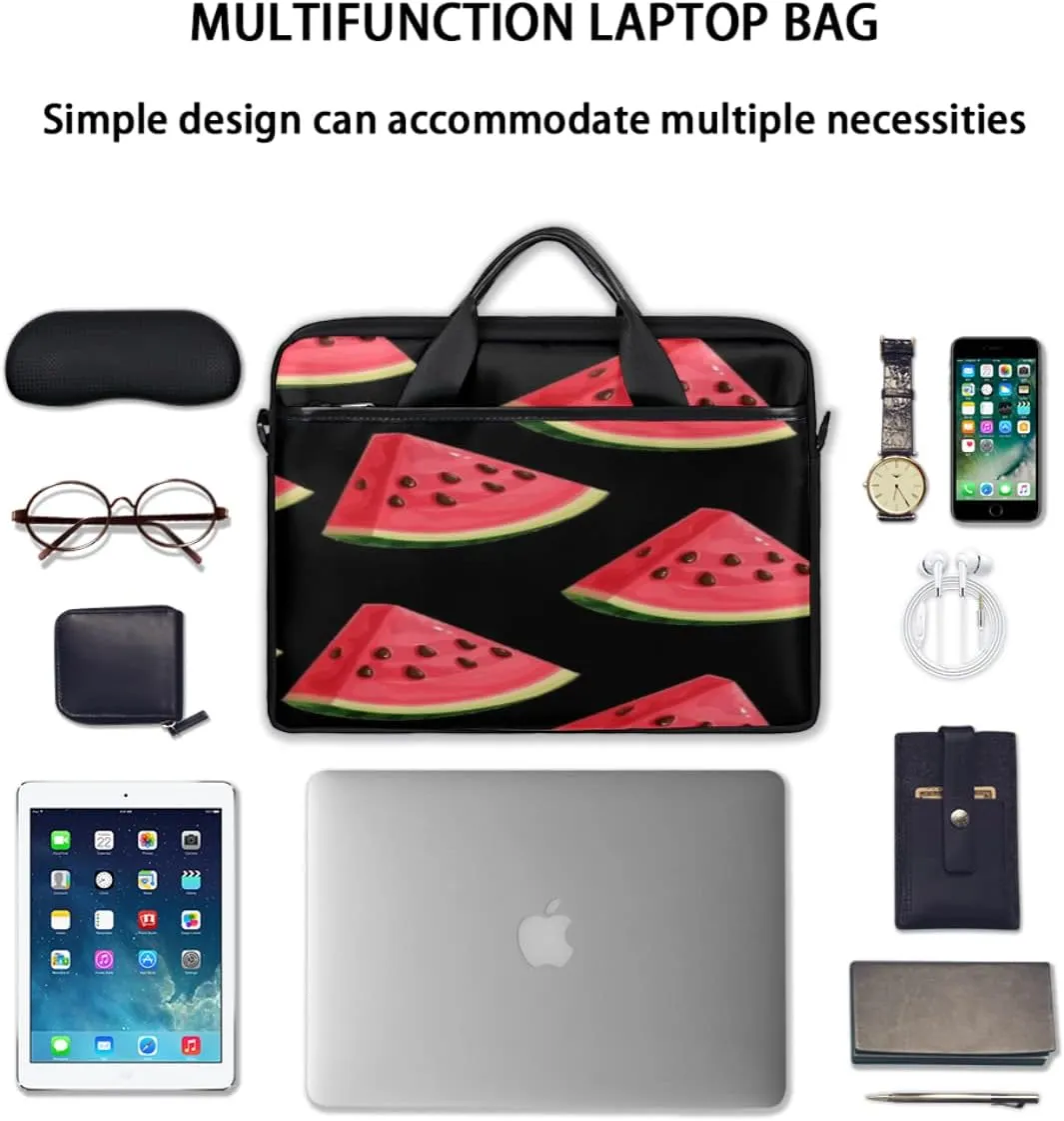 Watercolor Peacock Woman Laptop Shoulder Messenger Bag Waterproof Laptop Briefcase with Handle and Padded Strap Case Sleeve