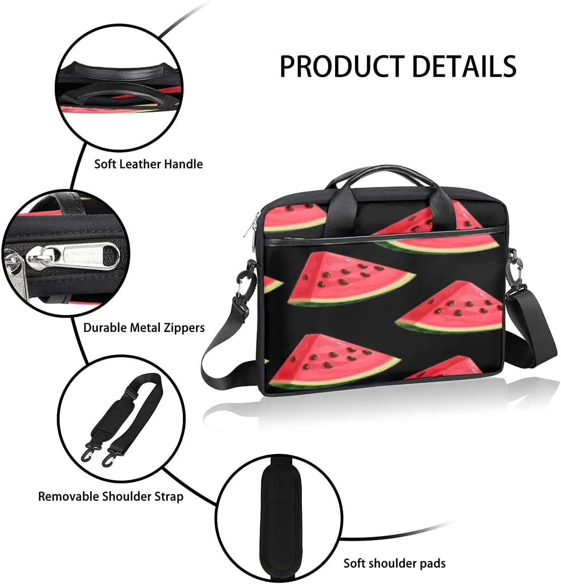Watercolor Peacock Woman Laptop Shoulder Messenger Bag Waterproof Laptop Briefcase with Handle and Padded Strap Case Sleeve