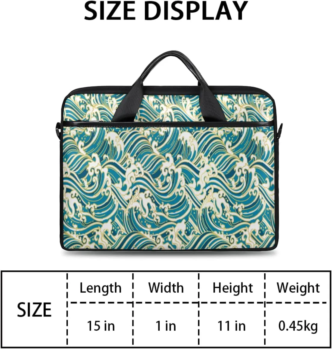 Watercolor Peacock Woman Laptop Shoulder Messenger Bag Waterproof Laptop Briefcase with Handle and Padded Strap Case Sleeve