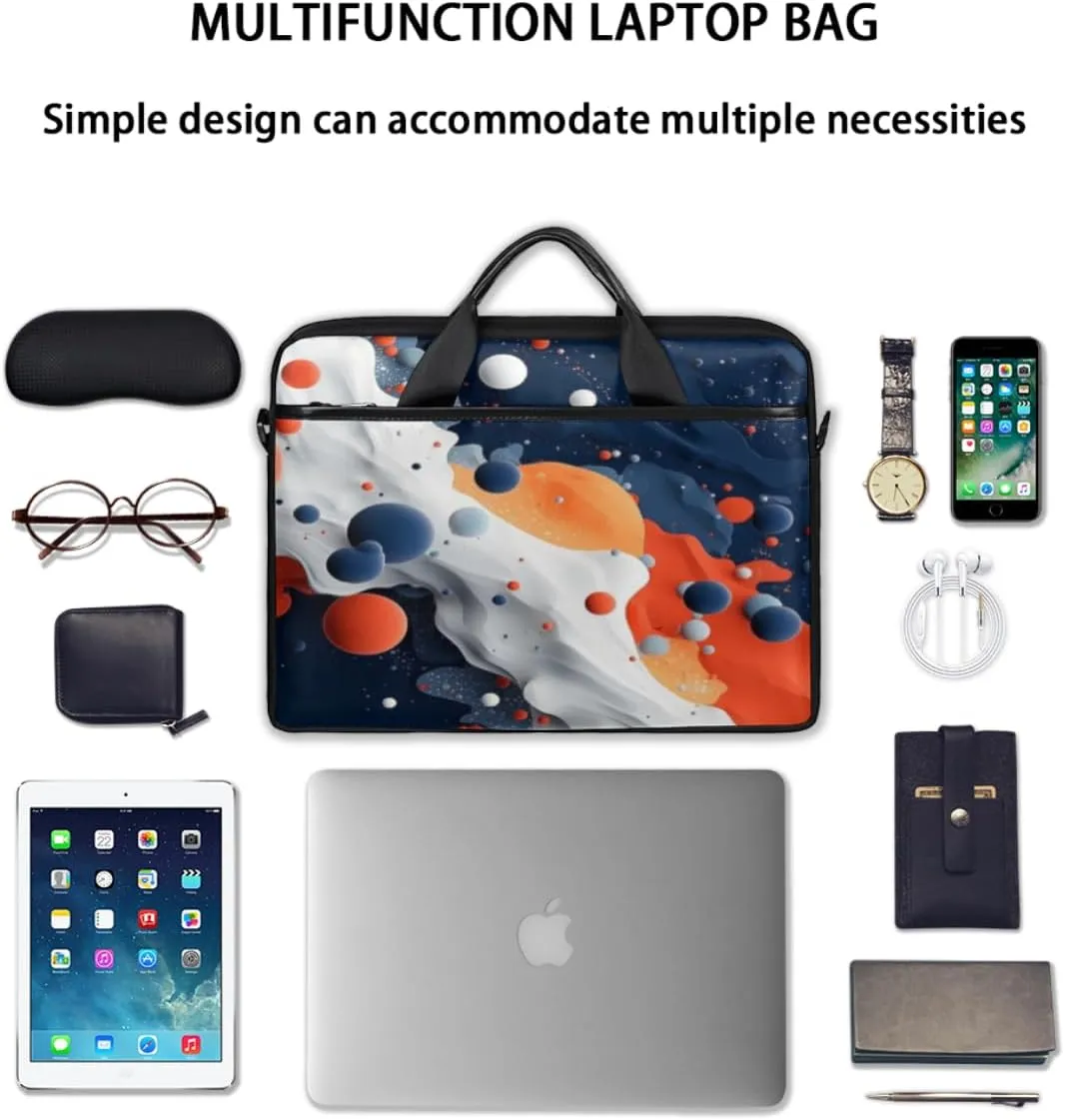 Watercolor Yellow Flower Laptop Bag for Men Women 13-15 Inch Case Bags Sleeve Shoulder with Anti Slip Removable