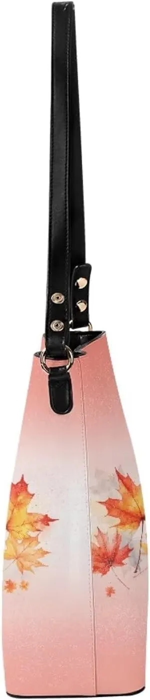 Waterproof Bucket Bags for Women, Crossbody Bag for Women Handbags PU Leather Shoulder Bags, 11”x 4.5”x 11.4”
