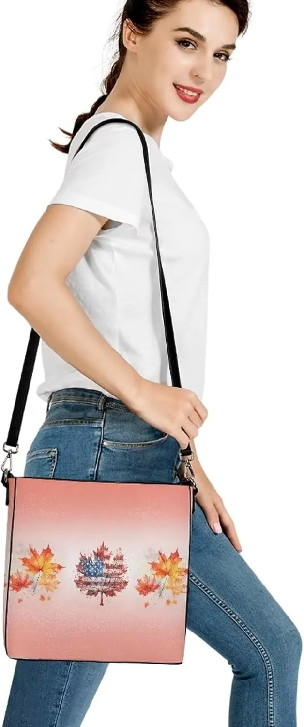 Waterproof Bucket Bags for Women, Crossbody Bag for Women Handbags PU Leather Shoulder Bags, 11”x 4.5”x 11.4”