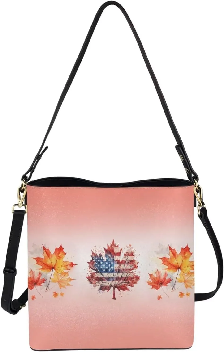 Waterproof Bucket Bags for Women, Crossbody Bag for Women Handbags PU Leather Shoulder Bags, 11”x 4.5”x 11.4”