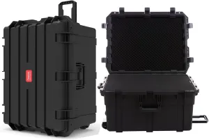 Waterproof Hard Case 32 x 25 x 18 Inch, Equipment Roller Case with Wheels,Customizable Foam, for Electronic, Tool, camera, lenses, Camcorder,Drone, IP67, Shockproof, Inner 25.8" x19.2" x 15.1"