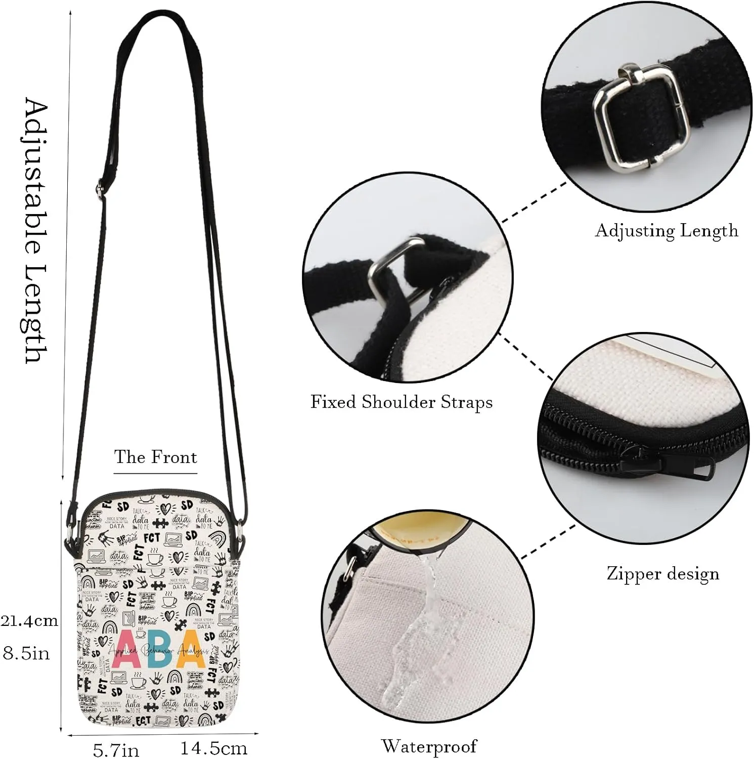 WCGXKO ABA Therapist Behavior Therapist Gift ABA Therapist Survival Kit Zipper Pouch Makeup Bag