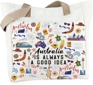 WCGXKO Australia Gift Australia Themed Gift Australia Is Always A Good Idea Tote Bag Australia Landmark Gift Australian Gift