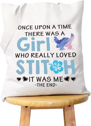 WCGXKO Cartoon Lover Gift There Was A Girl Who Really Loved Cute Themed Tote Bag