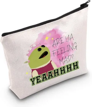 WCGXKO Cartoon Movie Lover Gift Are Ya Feeling Mad Yeaahhhh Makeup Bag Cartoon Gift For Women Cosmetic Zipper Pouch (Are Ya)