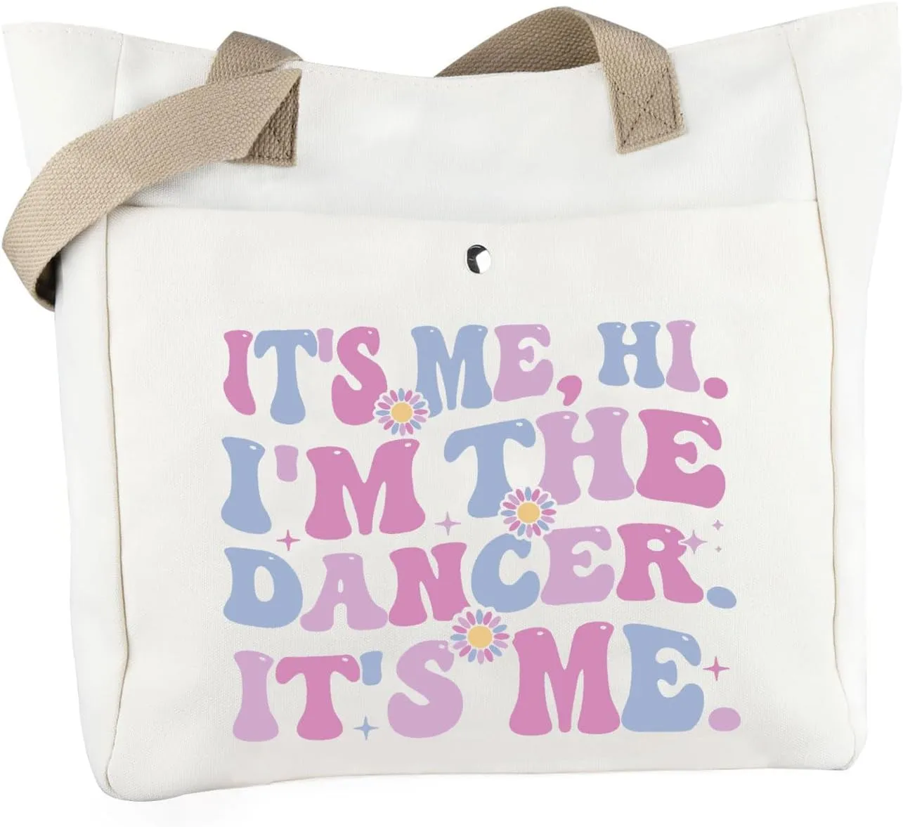 WCGXKO Dancer Gifts Dancing Gift It's Me Hi I'M The Dancer It's Me Tote Beach Bag Dance Teacher Dance Team Gift