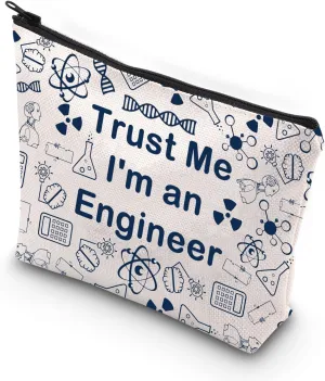 WCGXKO Engineer gifts Engineer Graduation gift Trust Me I'm An Engineer Zipper Pouch Makeup Bag (an Engineer)