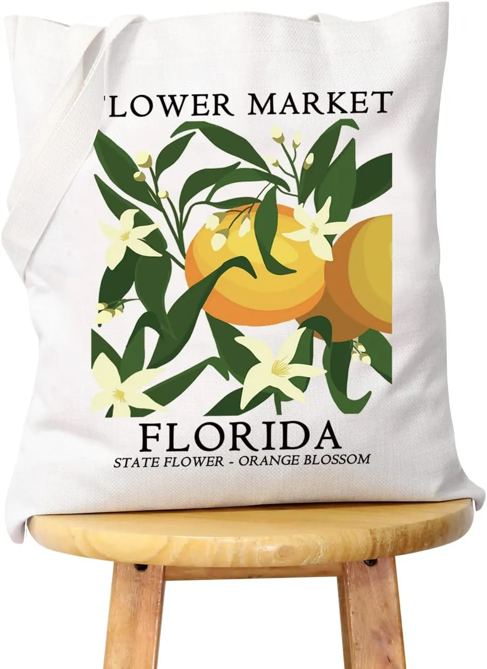 WCGXKO Florida Gift Florida Vacation Gift Florida Trip Gift Weekend Canvas Shopping Bag