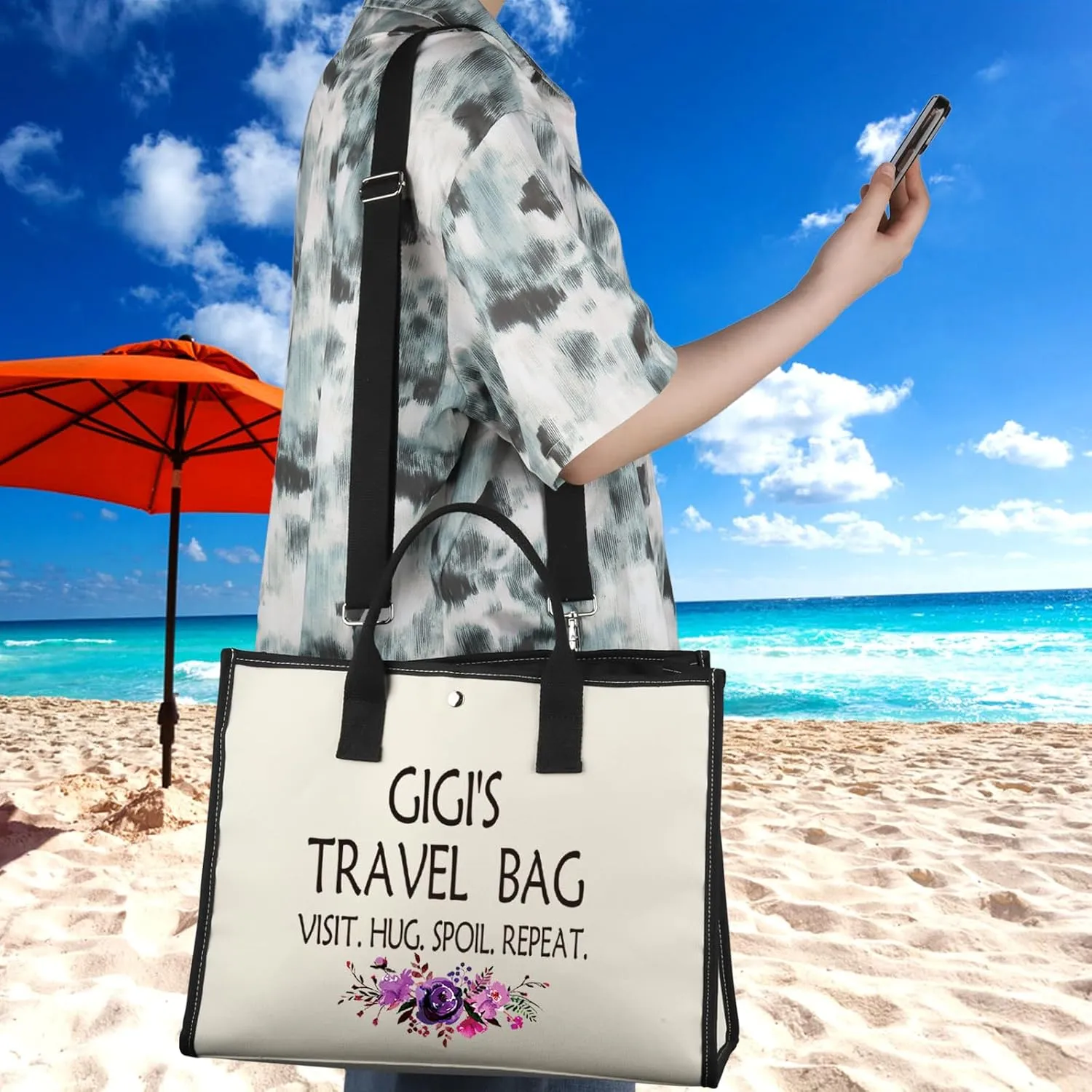 WCGXKO Gigi Mother’s Day Merchandise Grandma Cosmetics Bag Toiletry Bag for Traveling (GIGI'S TRAVEL LT)