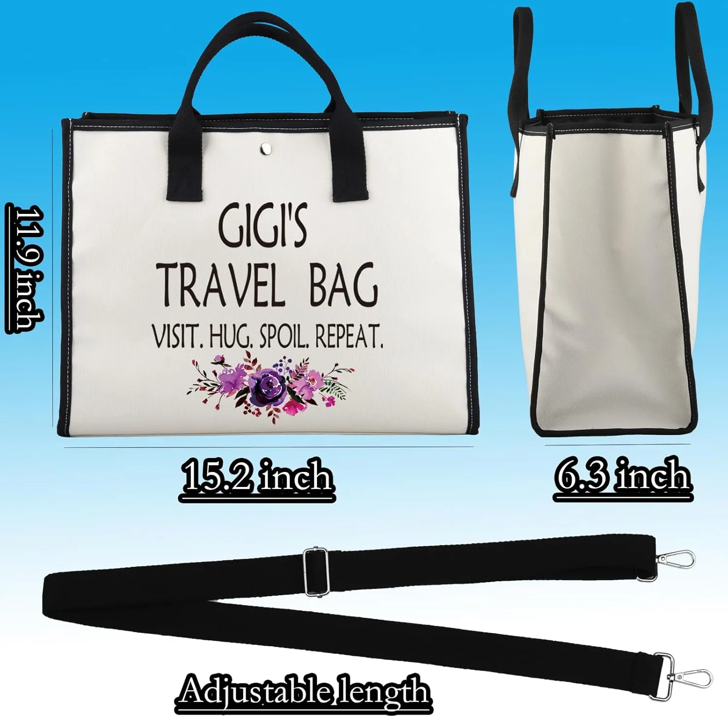 WCGXKO Gigi Mother’s Day Merchandise Grandma Cosmetics Bag Toiletry Bag for Traveling (GIGI'S TRAVEL LT)