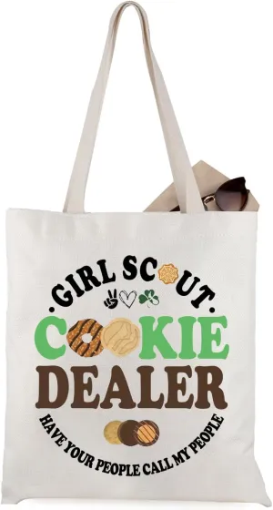 WCGXKO Girl Cookie Dealer Gift Have Your People Call My People Tote Bag Cookie Lover Gift