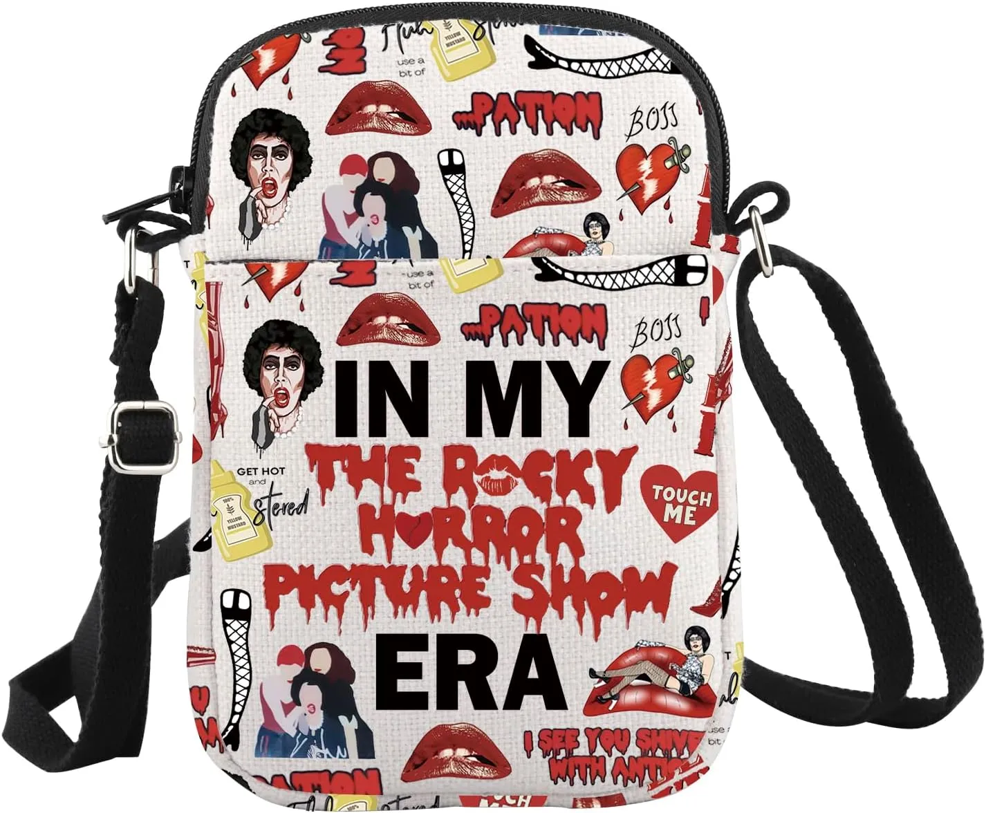WCGXKO Horror Movie Inspired Crossbody Bag Sci-Fi Movie Gift Scary Movie Gift