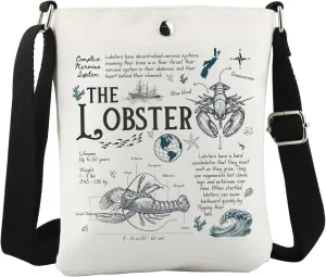 WCGXKO Lobster Biology Facts Crossbody Bag Fishermen Aesthetic Gift Lobster Gift Beach Vibe Gift for Lobster Lover