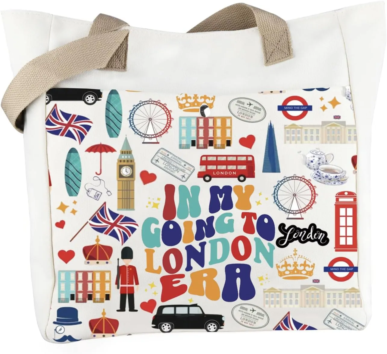WCGXKO London Gift London England Souvenir In My Going To London Era Tote Bag London Travel Gift For London Traveller