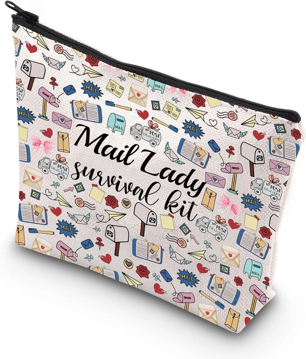 WCGXKO Mail Lady Appreciation Gift Mailwoman Gift It's Me Hi I'm The Mail Lady Zipper Pouch Makeup Bag (MAIL po)