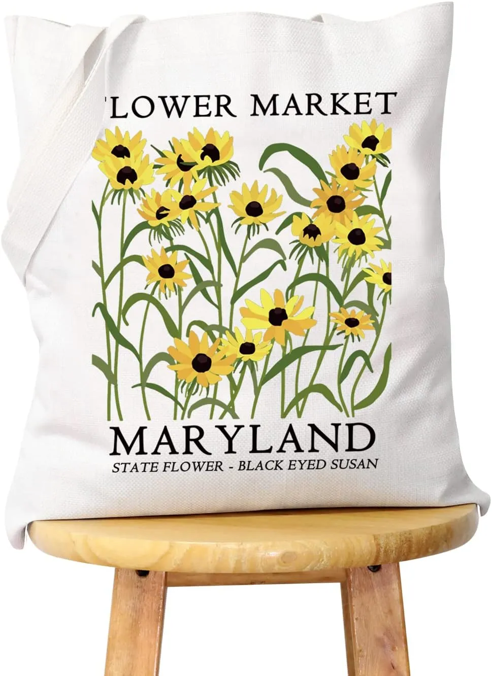 WCGXKO Maryland Travel Gift Maryland Vacation Gift Maryland Trip Canvas Shopping Bag Tote Bag