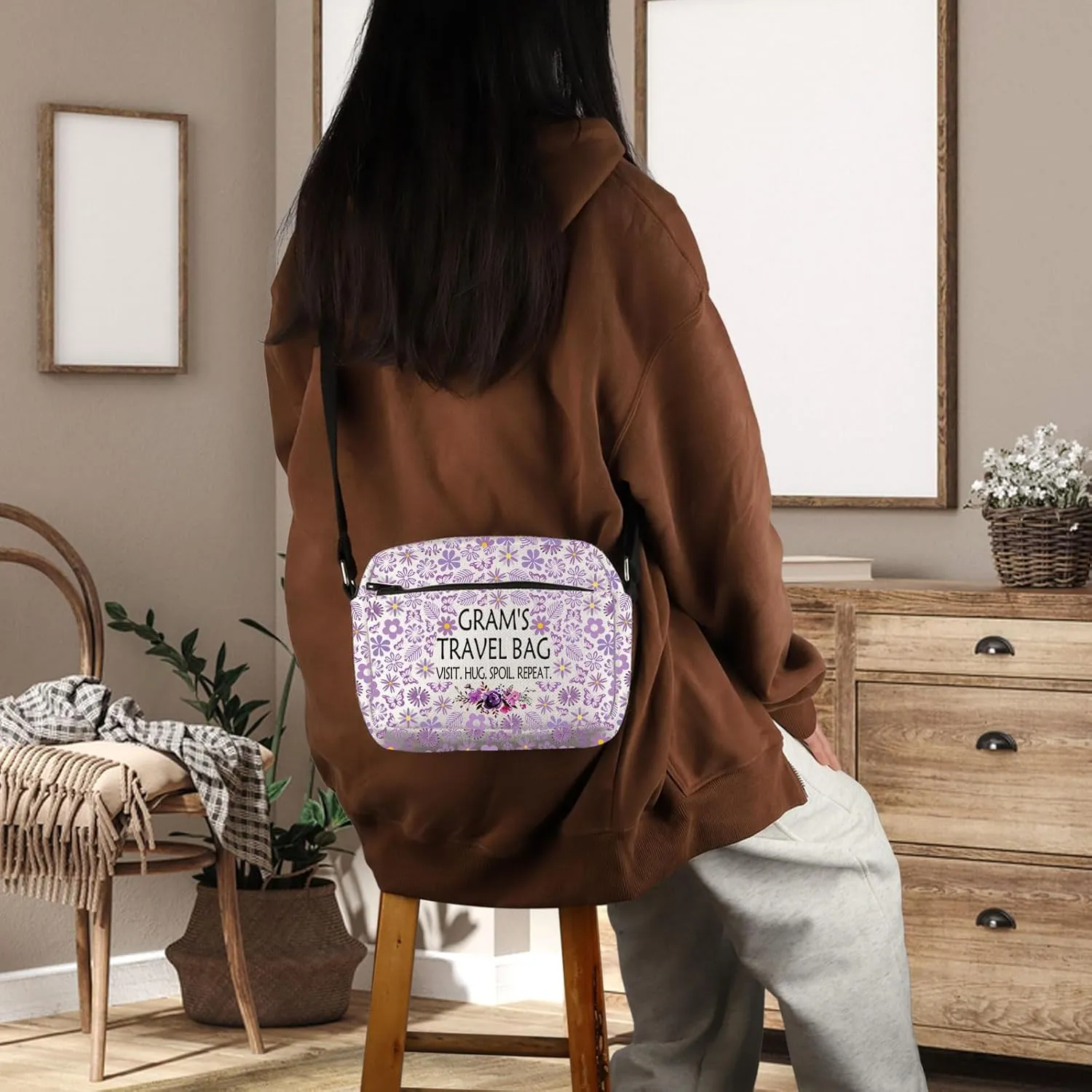 WCGXKO Mother’s Day Gift Grandma Birthday Gift Mother’s Day Merchandise Tote Bag Travel Bag For Grandma