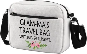WCGXKO Mother’s Day Gift Grandma Birthday Gift Mother’s Day MerchandiseZipper Canvas Crossbody Bag For Grandma