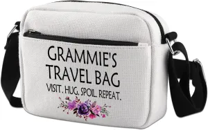 WCGXKO Mother’s Day Gift Grandma Birthday Gift Mother’s Day MerchandiseZipper Canvas Crossbody Bag For Grandma