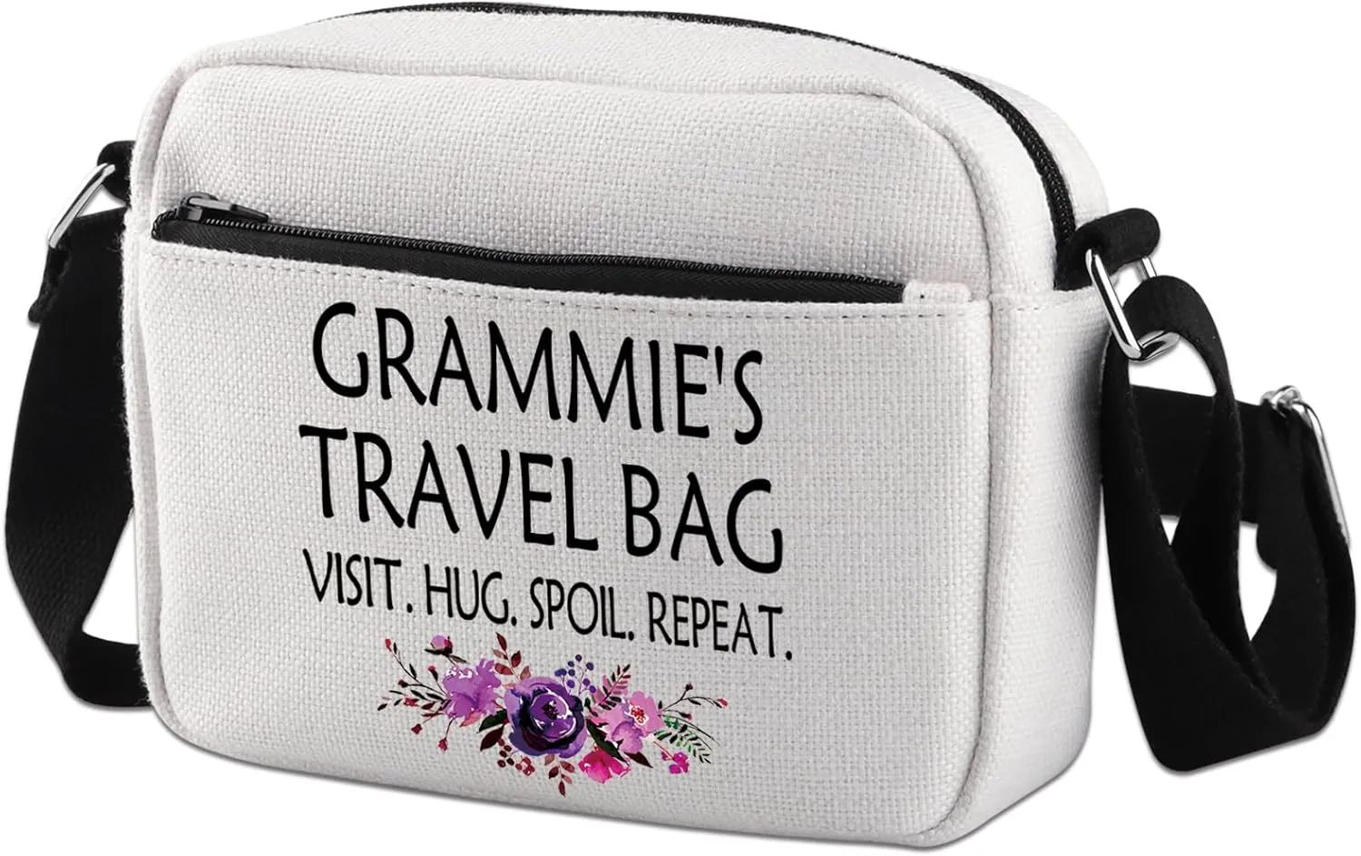 WCGXKO Mother’s Day Gift Grandma Birthday Gift Mother’s Day MerchandiseZipper Canvas Crossbody Bag For Grandma
