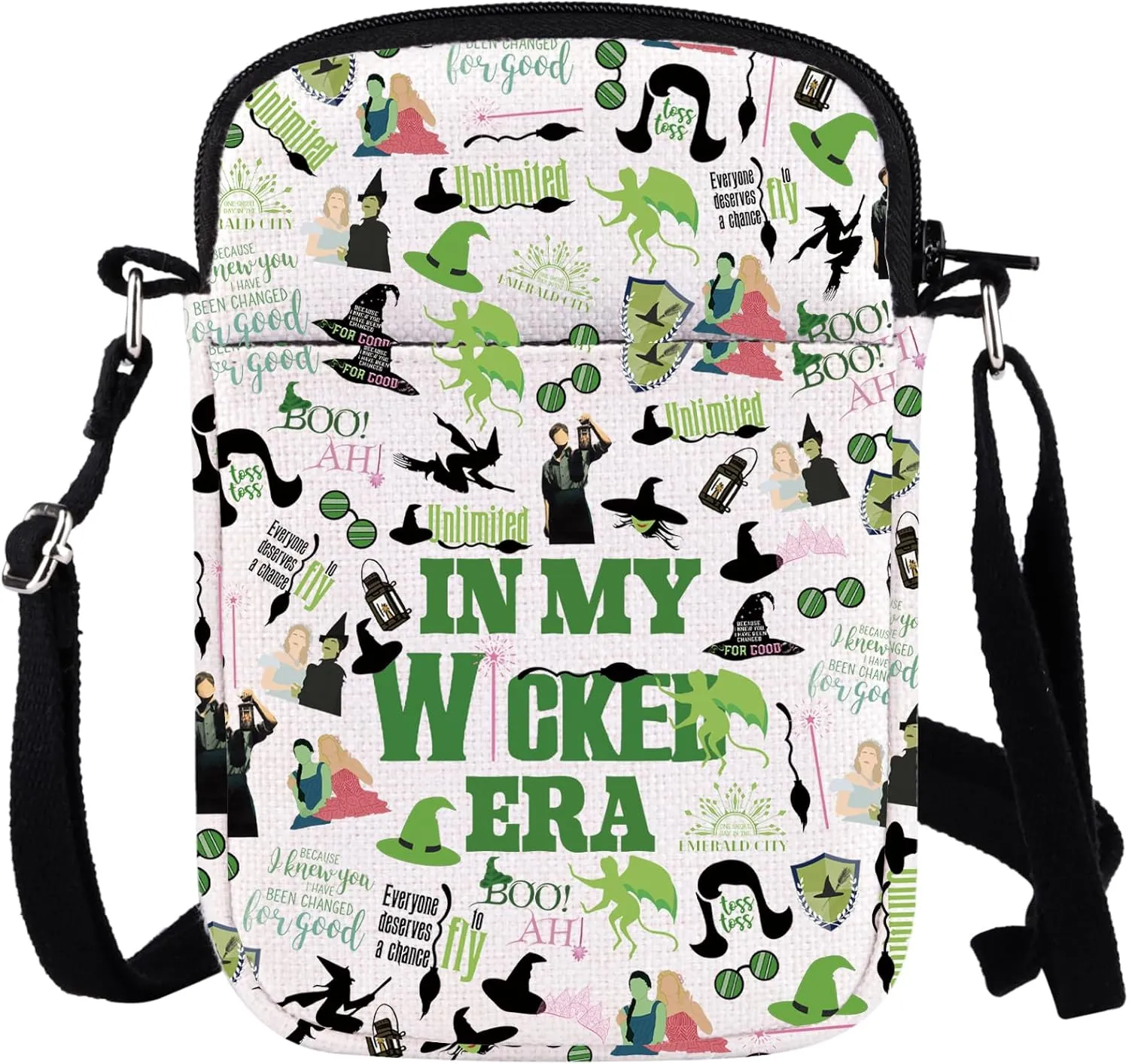 WCGXKO Musical Lover Gift For Best Friend Because I Knew You I Have Been Changed For Good Canvas Crossbody Bag