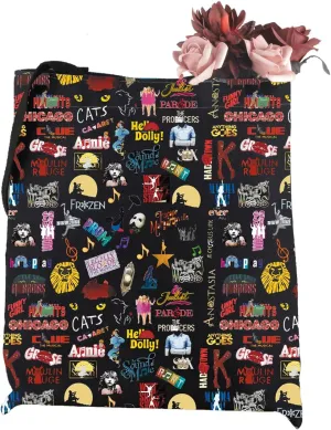 WCGXKO Musical Theatre gift Musical Theater Shows Icons tote bag Musical Enthusiast Gift