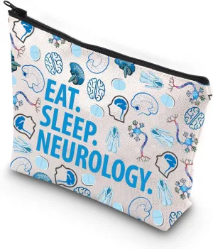 WCGXKO Neurology Gift Neurologist Gift Eat Sleep Neurology Zipper Pouch Makeup Bag (SLEEP .NEUROLOGY)