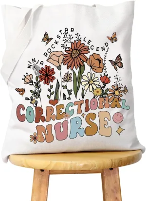 WCGXKO Nurse Gift Correctional Nurse Tote Bag Correctional Nurse Definition Bag Rare Breed Of Nurses Gift